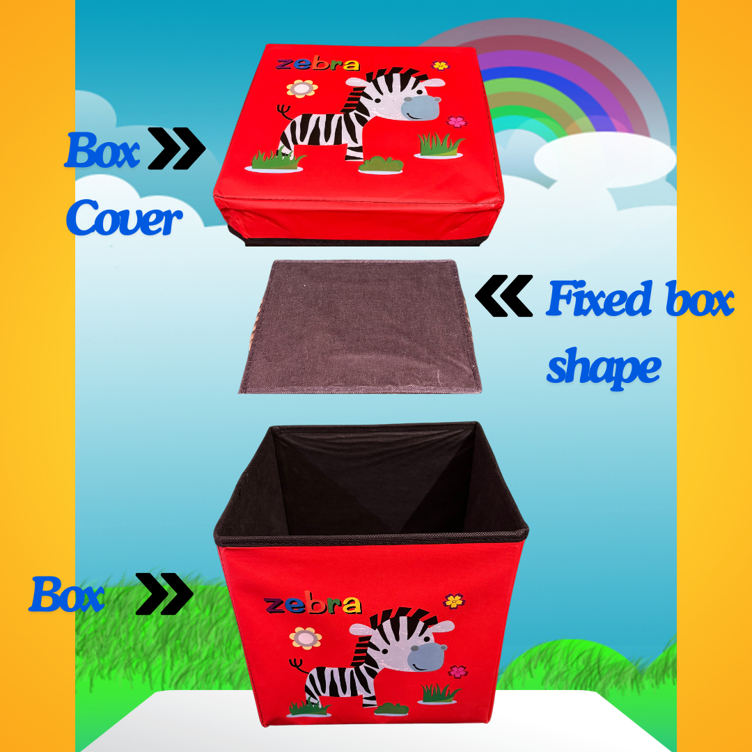 Small Zebra Stool/Storage Box