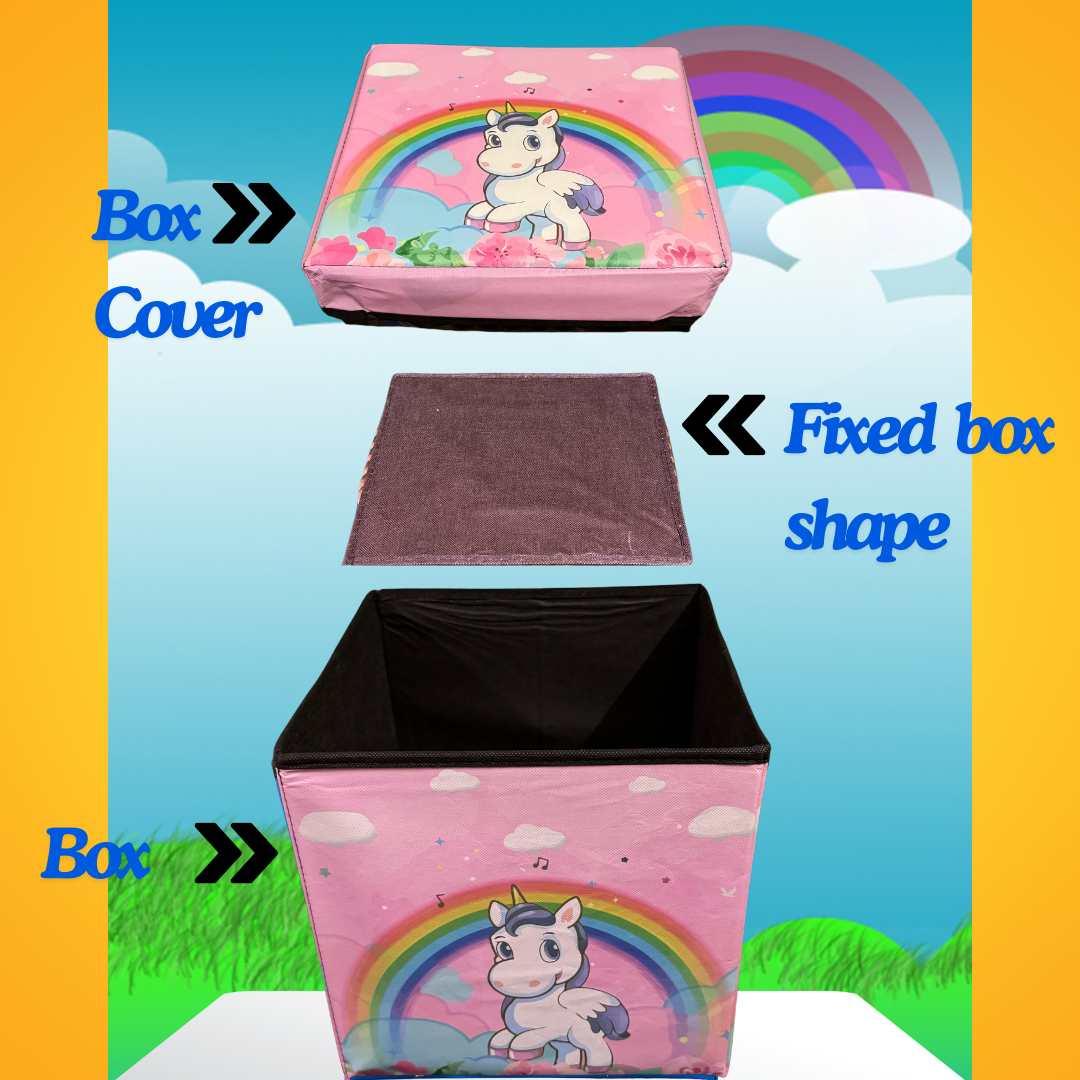 Pink Unicorn Stool/Storage Box