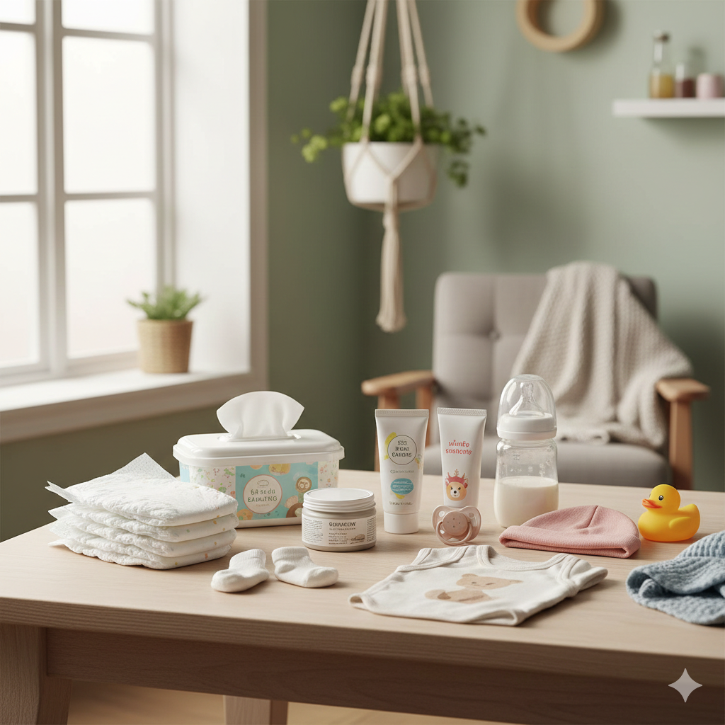 3-Tier Hanging Baby Storage Basket – Nursery Organiser & Decor