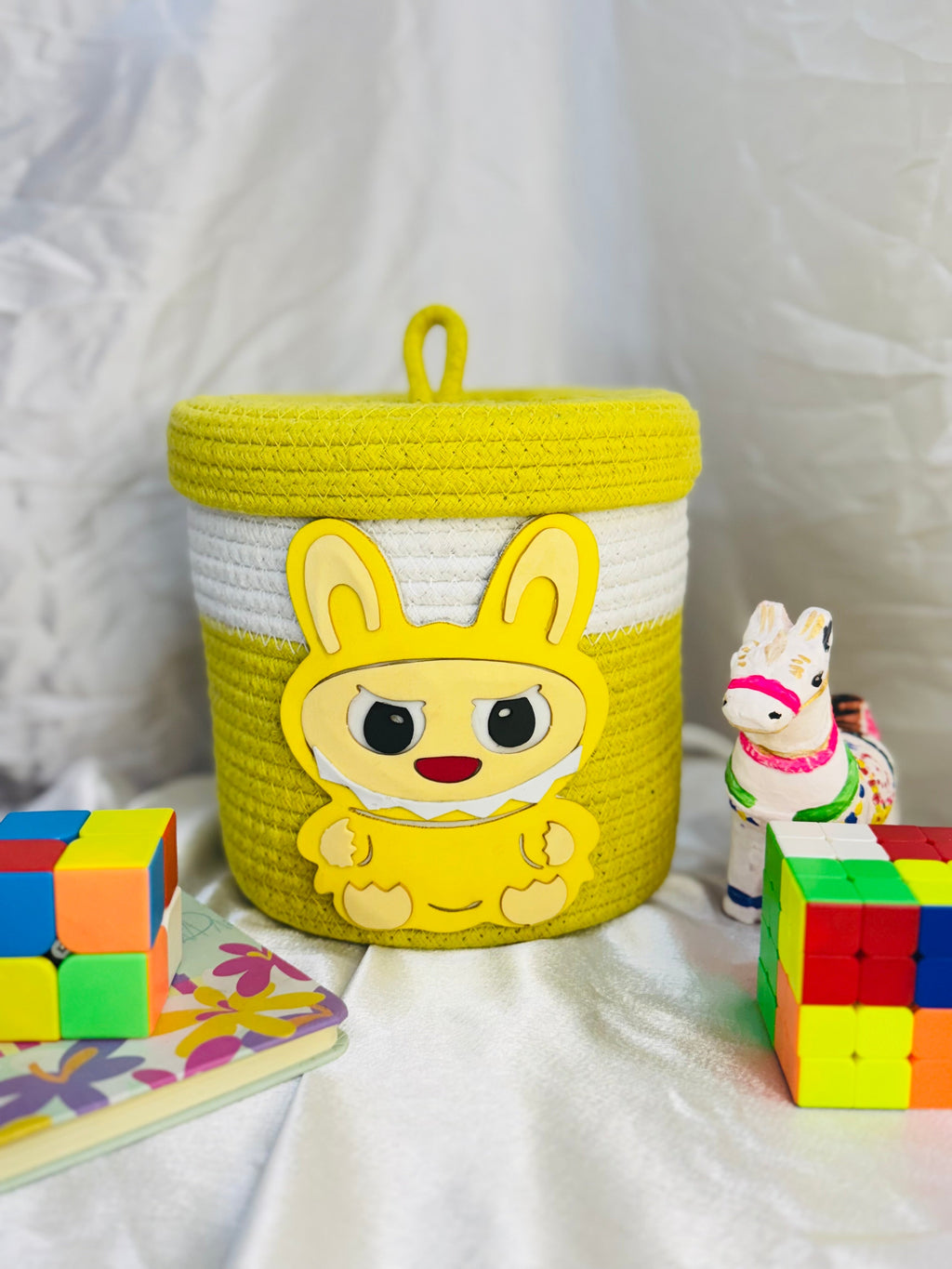 Labubu Basket - Lemon Yellow