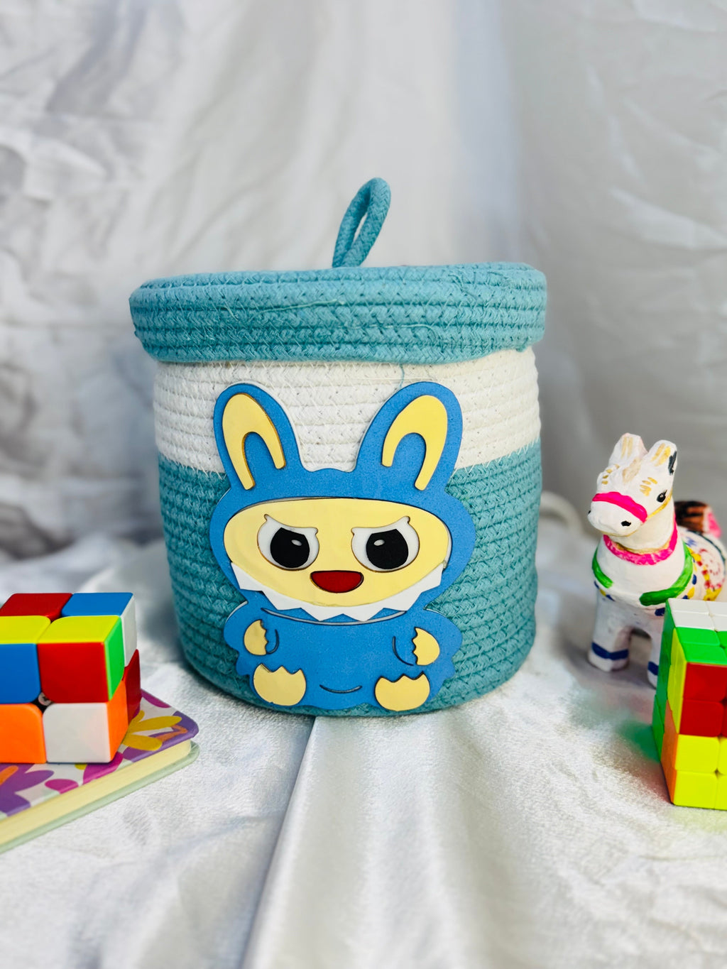 Labubu basket - Aqua Blue