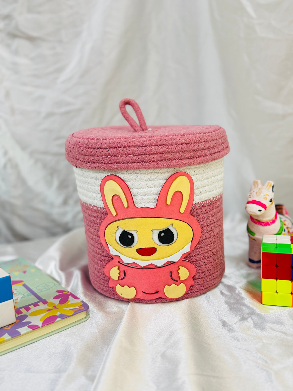 Set of 2 Labubu Basket - Blue+Pink