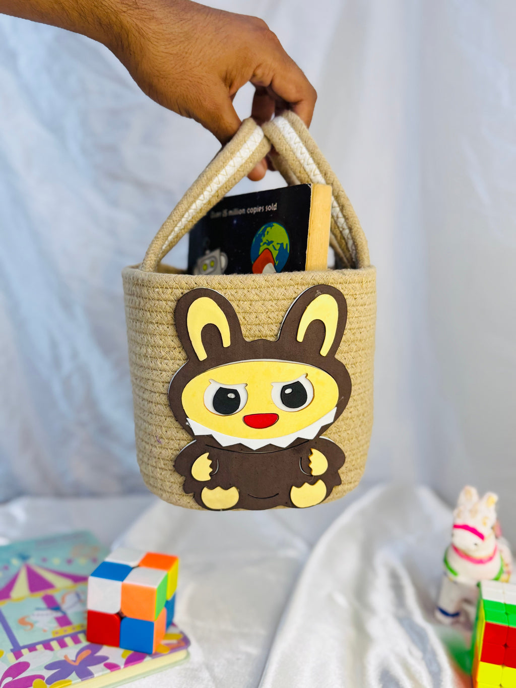 Labubu Hamper Basket - Choclate Brown