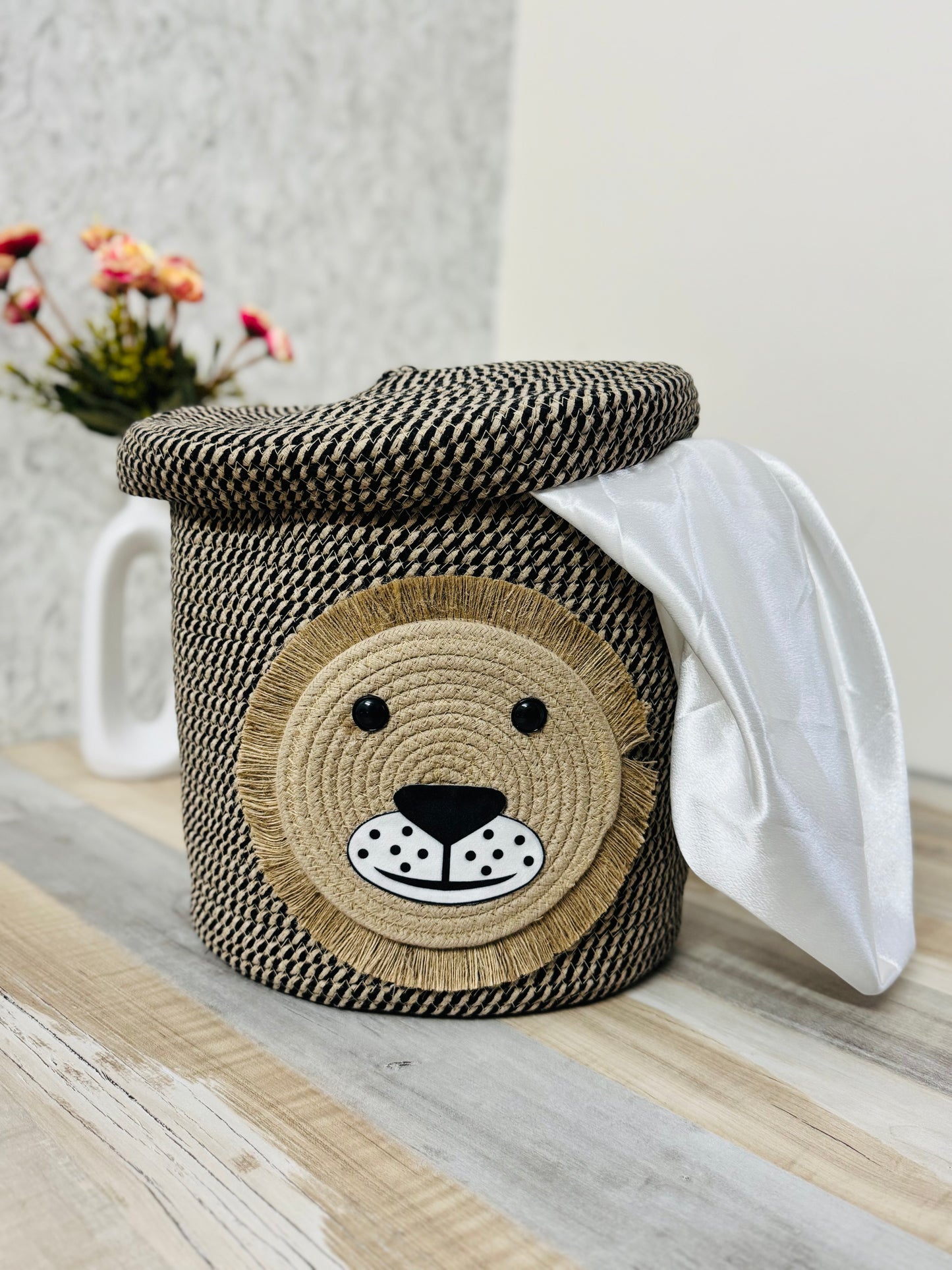 Lion Themed Storage Basket - 12x12 inches