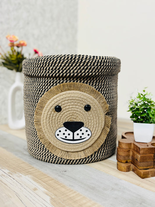 Lion Themed Storage Basket - 12x12 inches