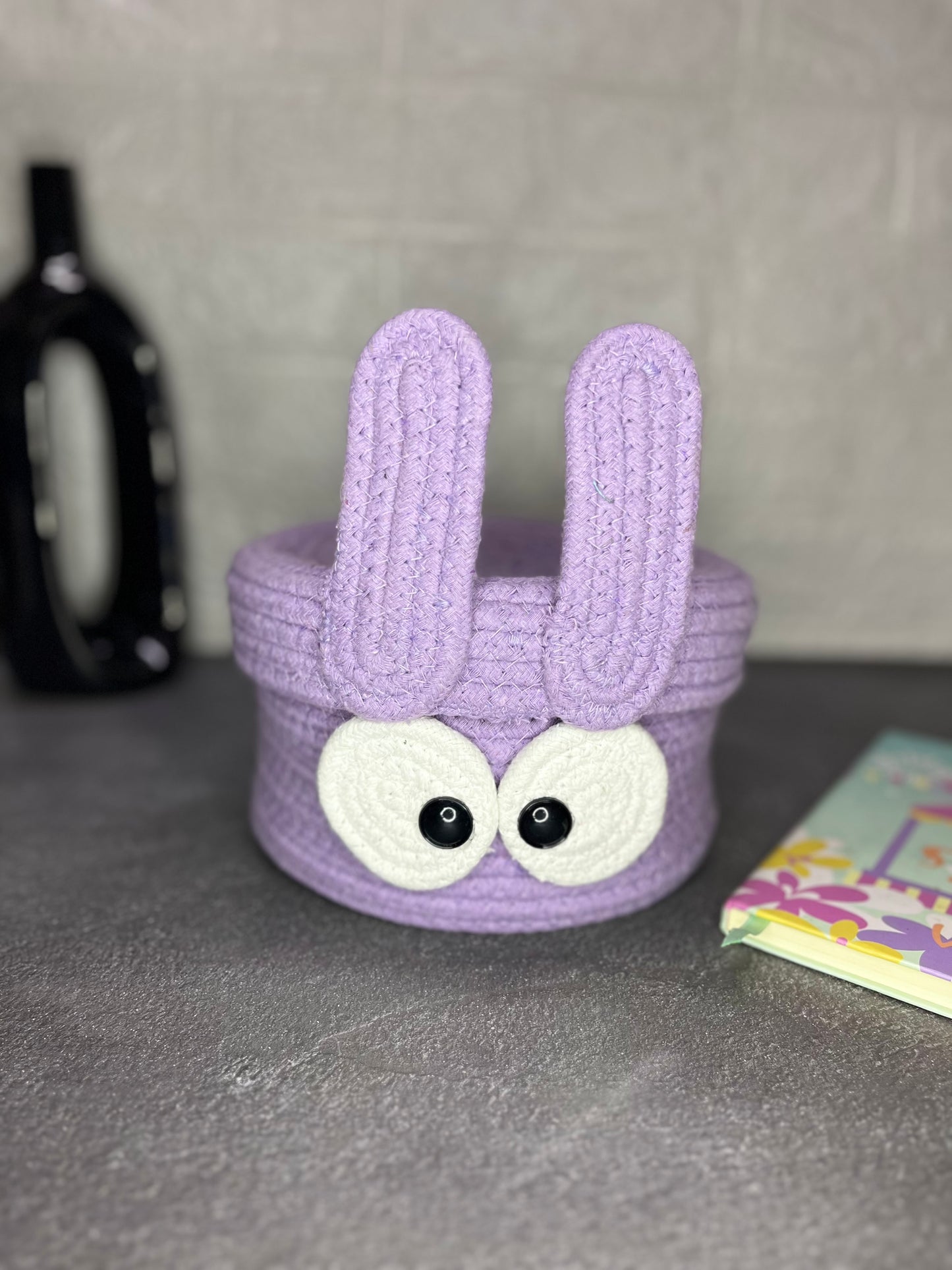 Cute Bunny Basket with Lid