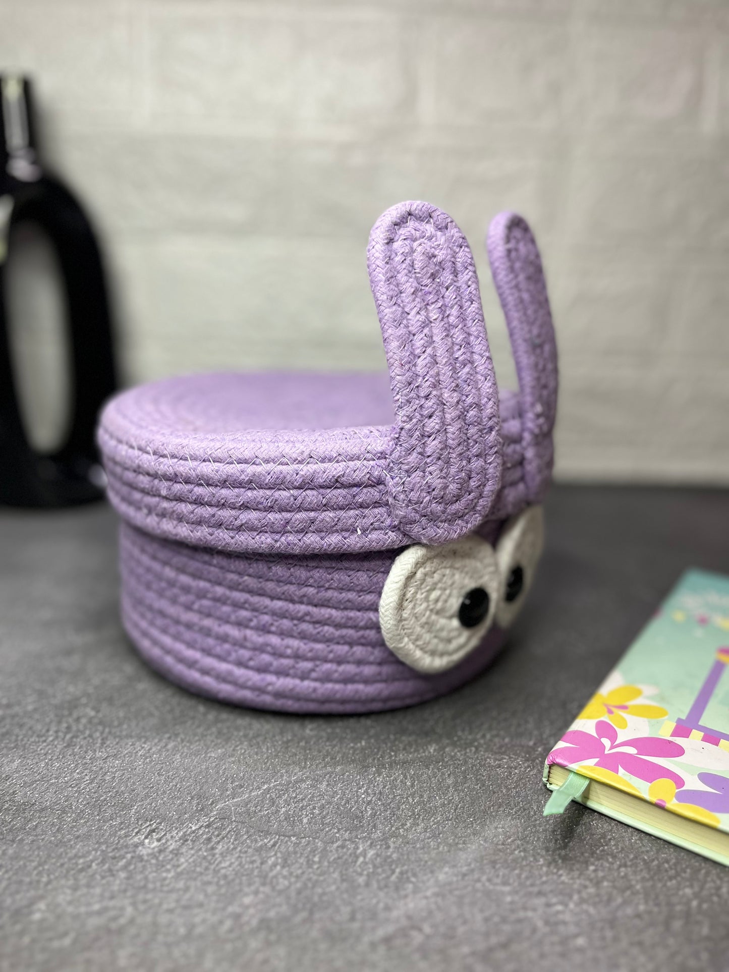 Cute Bunny Basket with Lid