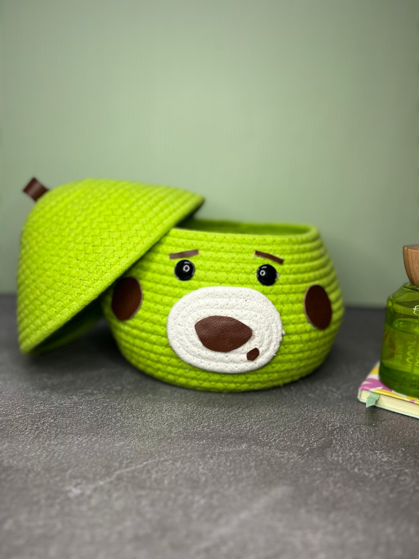 Cute Green Bird Shaped Storage Basket