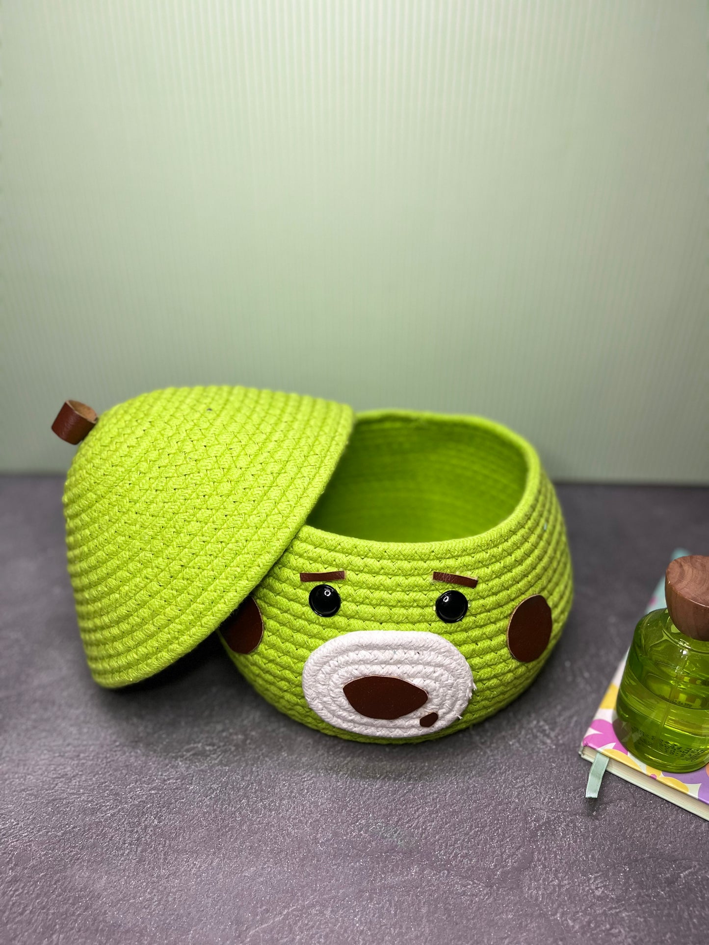 Cute Green Bird Shaped Storage Basket