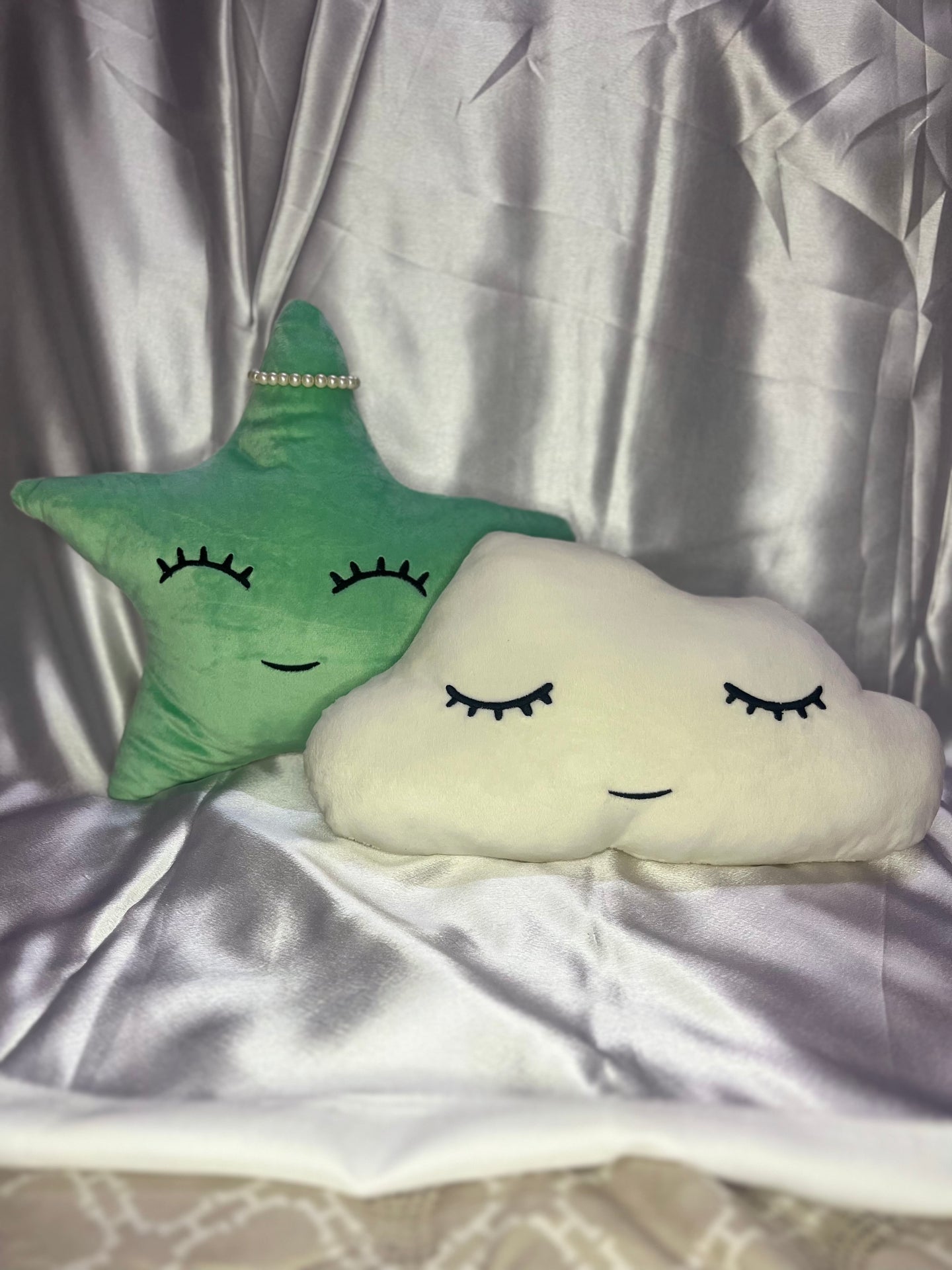 Cute Star, Moon and Cloud cushions - Set of 2