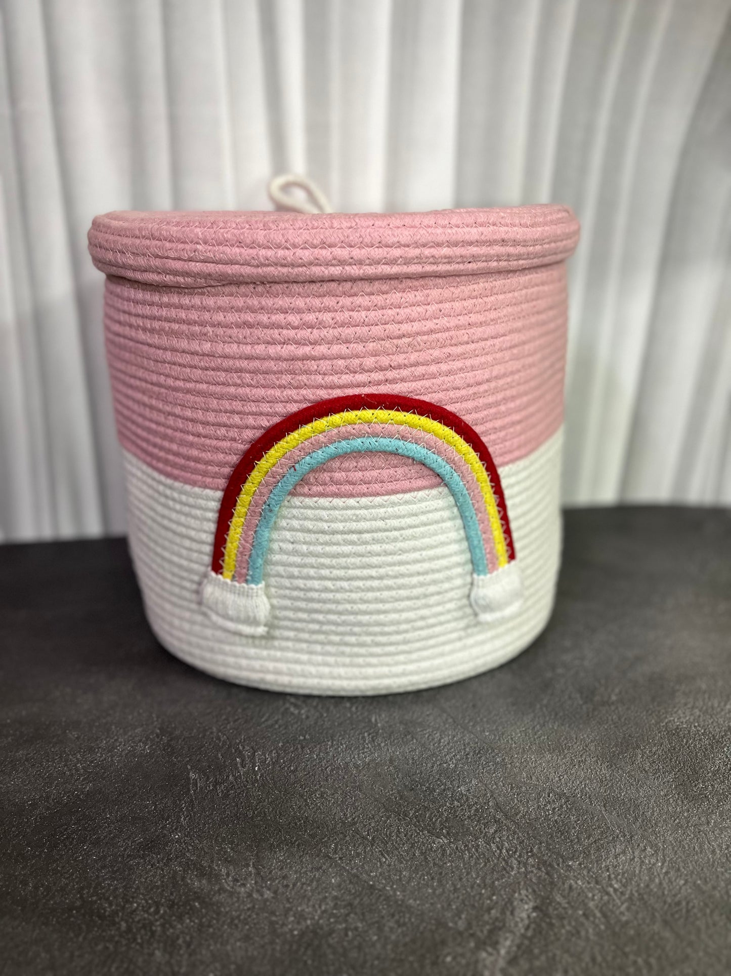 Rainbow Cotton Basket - 12x12 inches