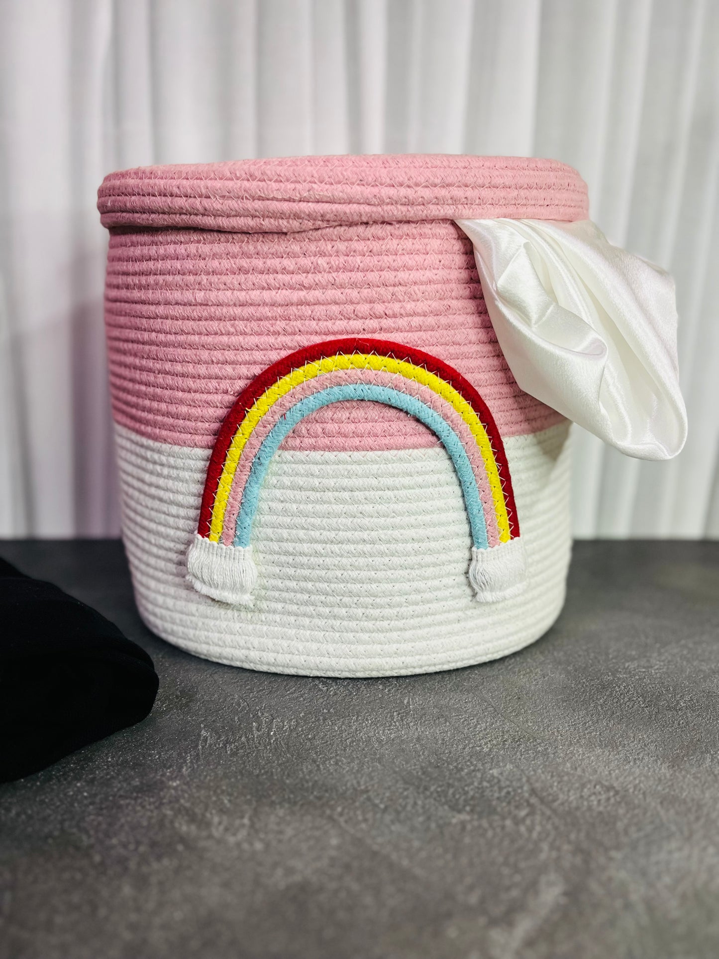 Rainbow Cotton Basket - 12x12 inches