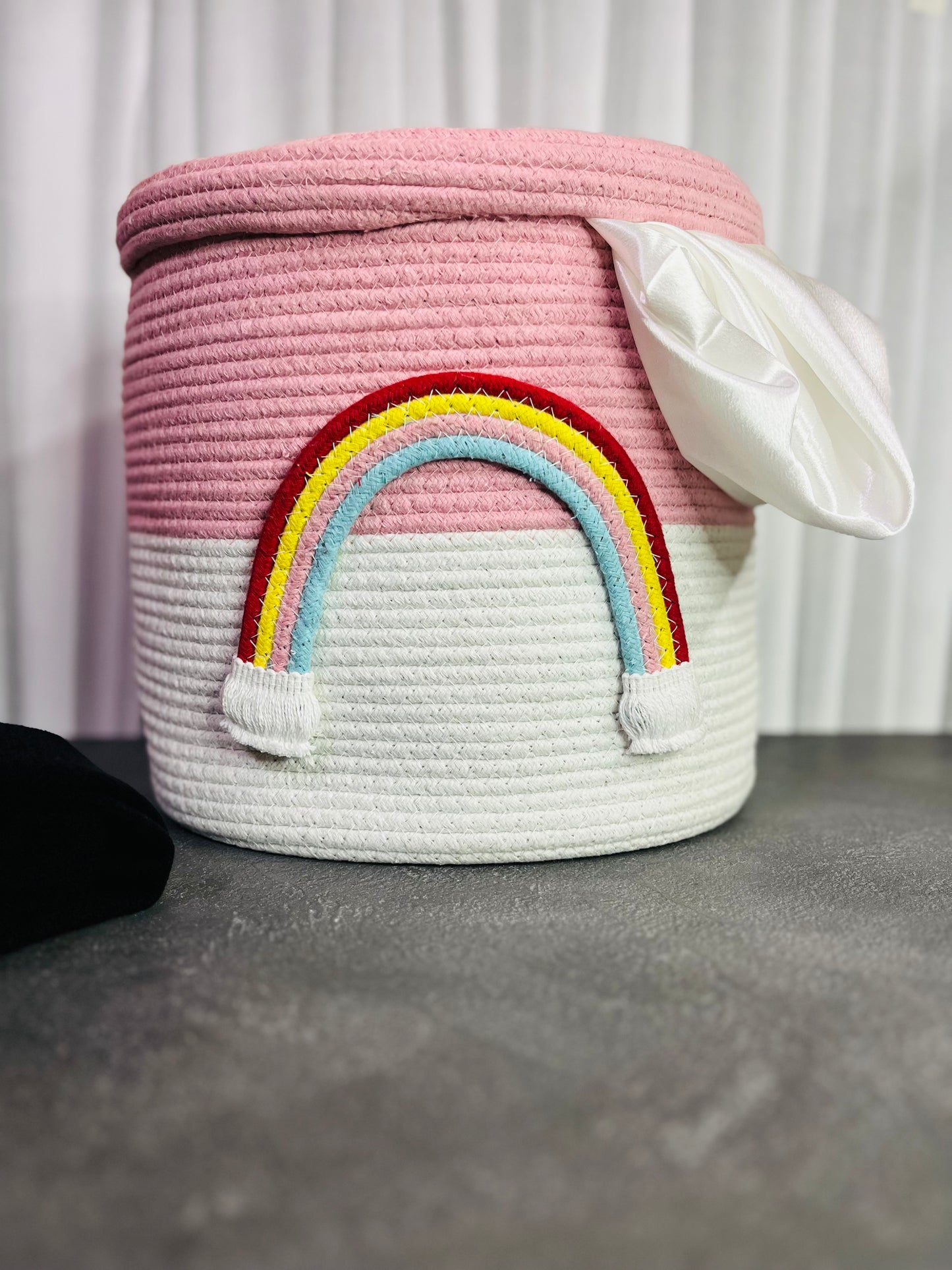 Rainbow Cotton Basket - 12x12 inches