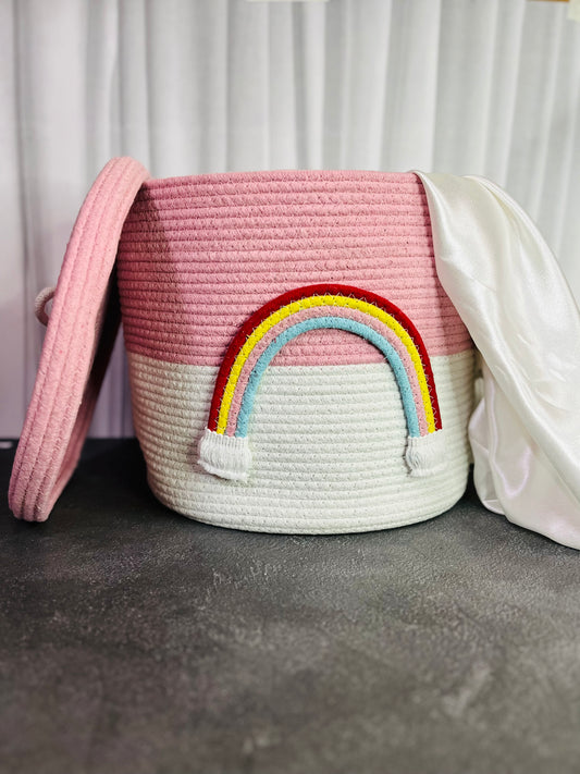 Rainbow Cotton Basket - 12x12 inches