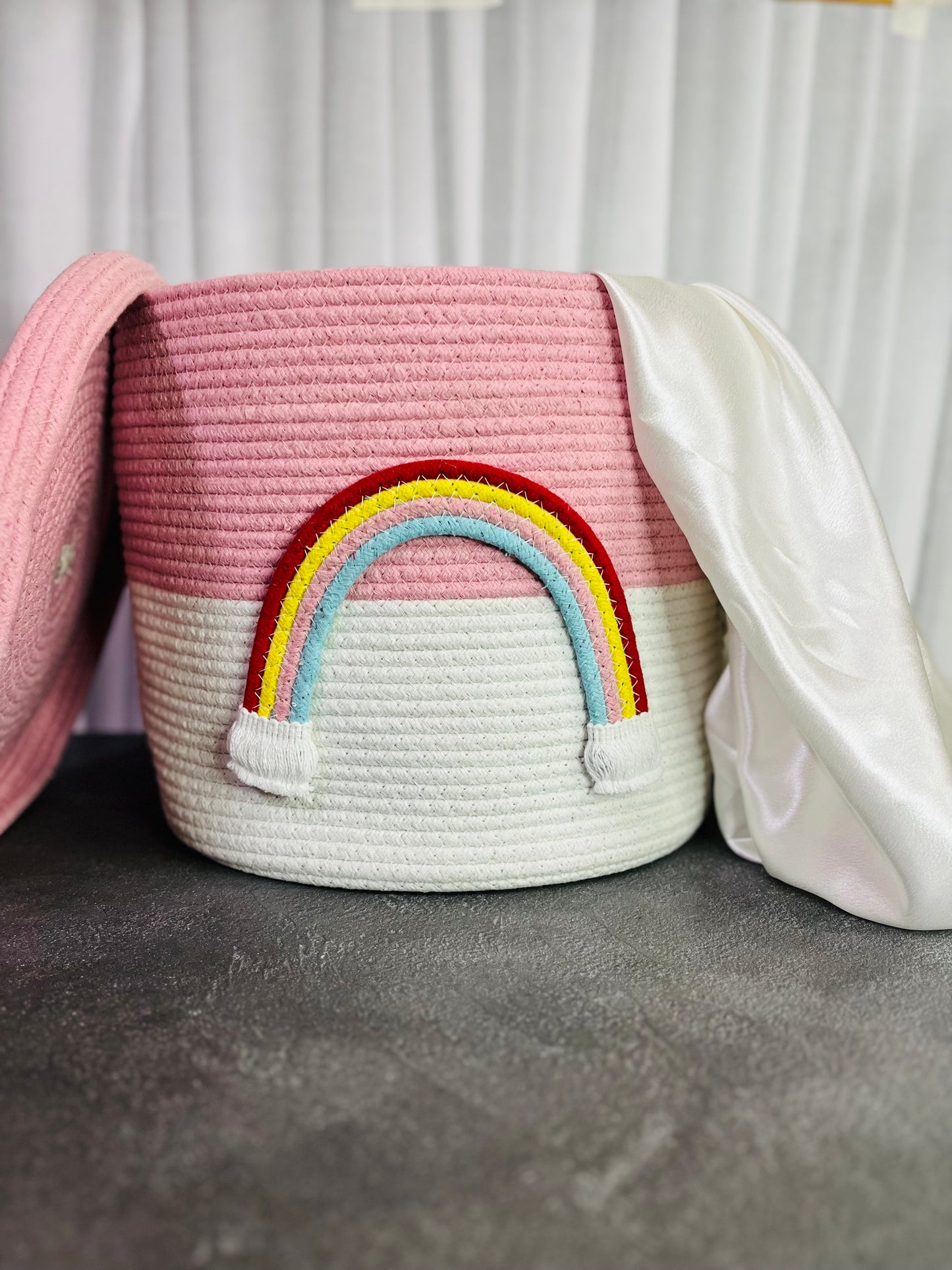 Rainbow Cotton Basket - 12x12 inches