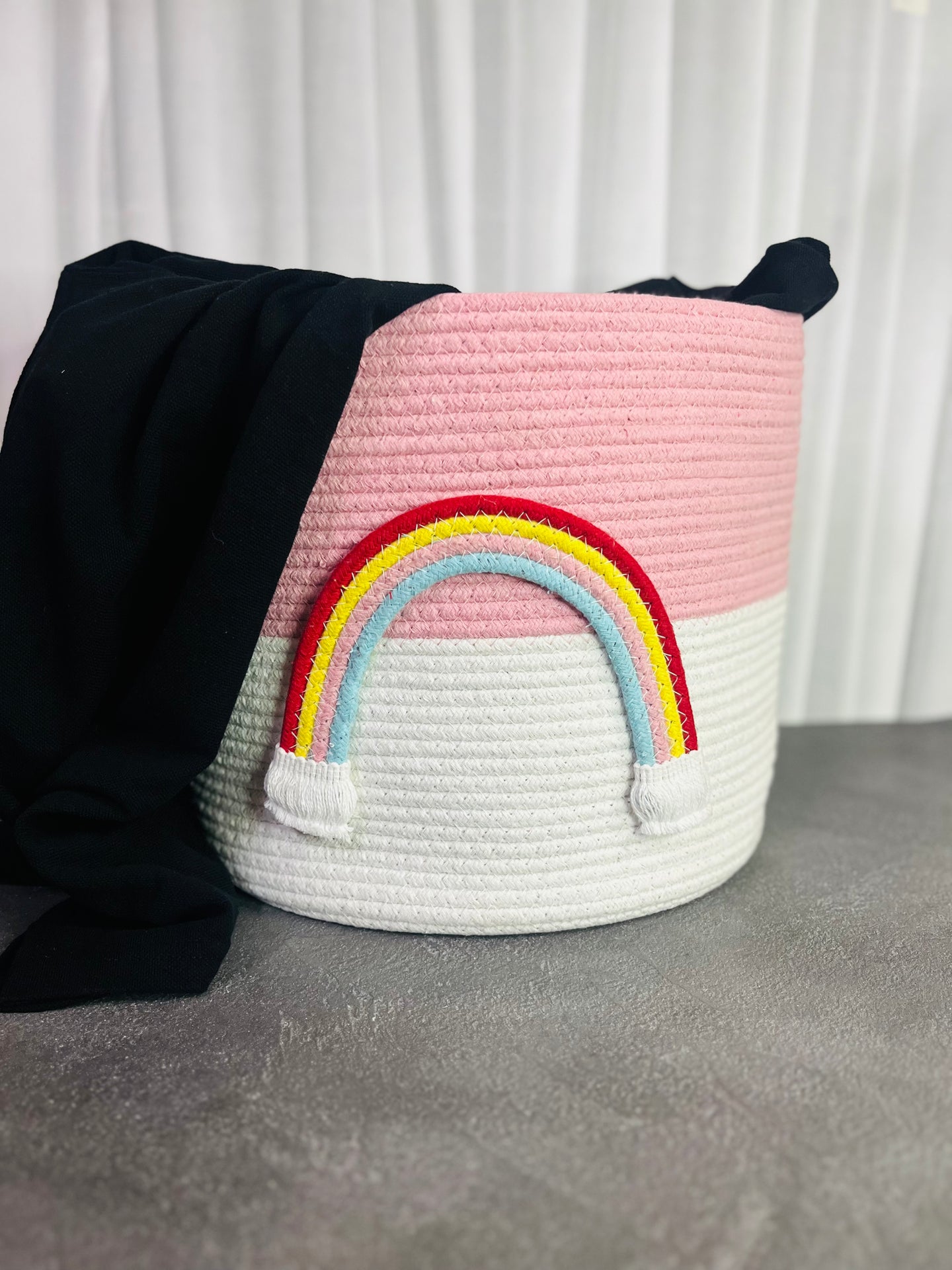 Rainbow Cotton Basket - 12x12 inches