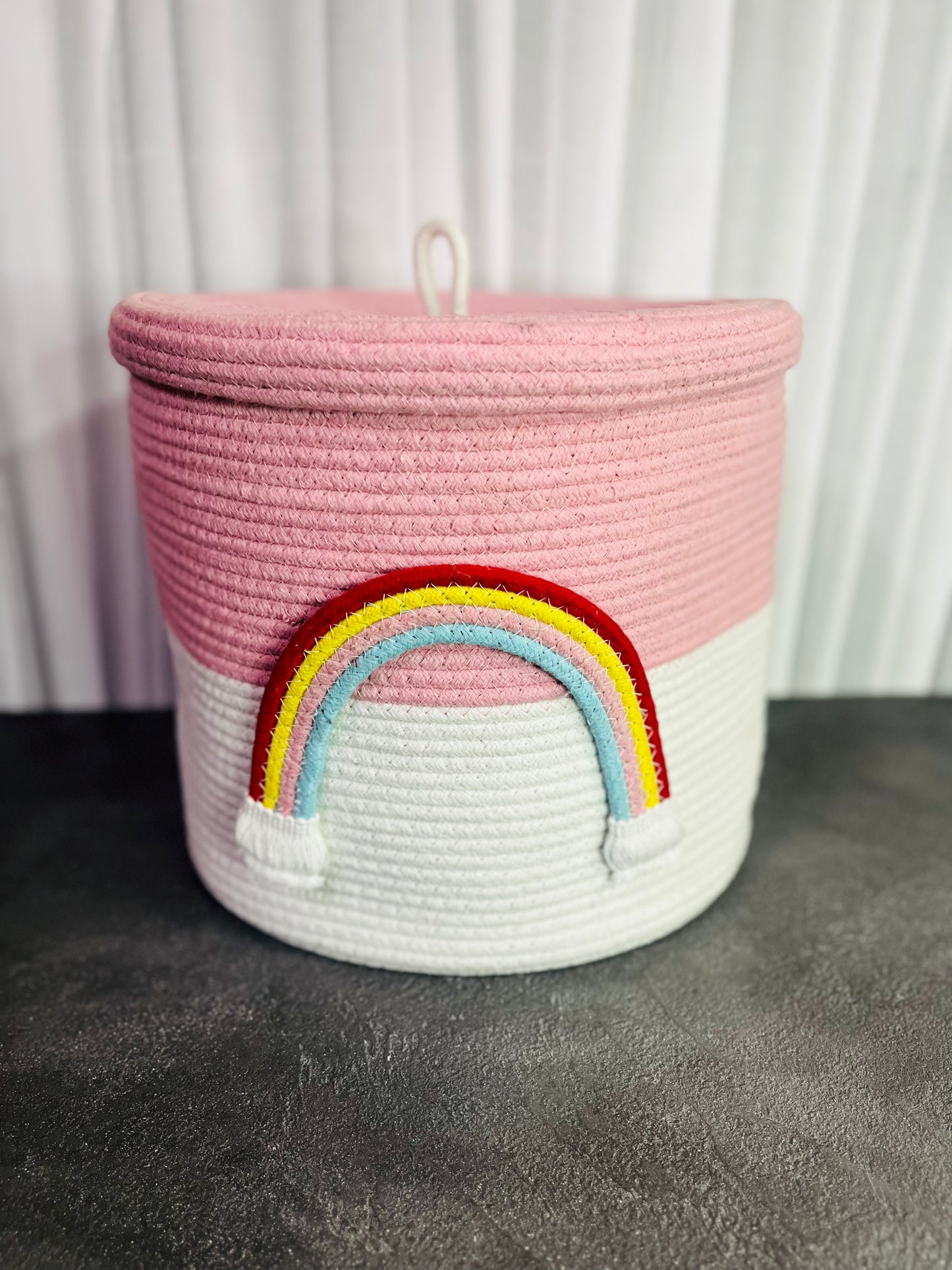 Rainbow Cotton Basket - 12x12 inches