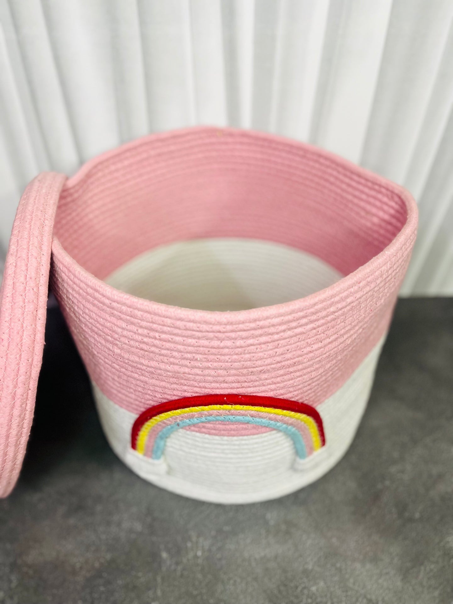 Rainbow Cotton Basket - 12x12 inches