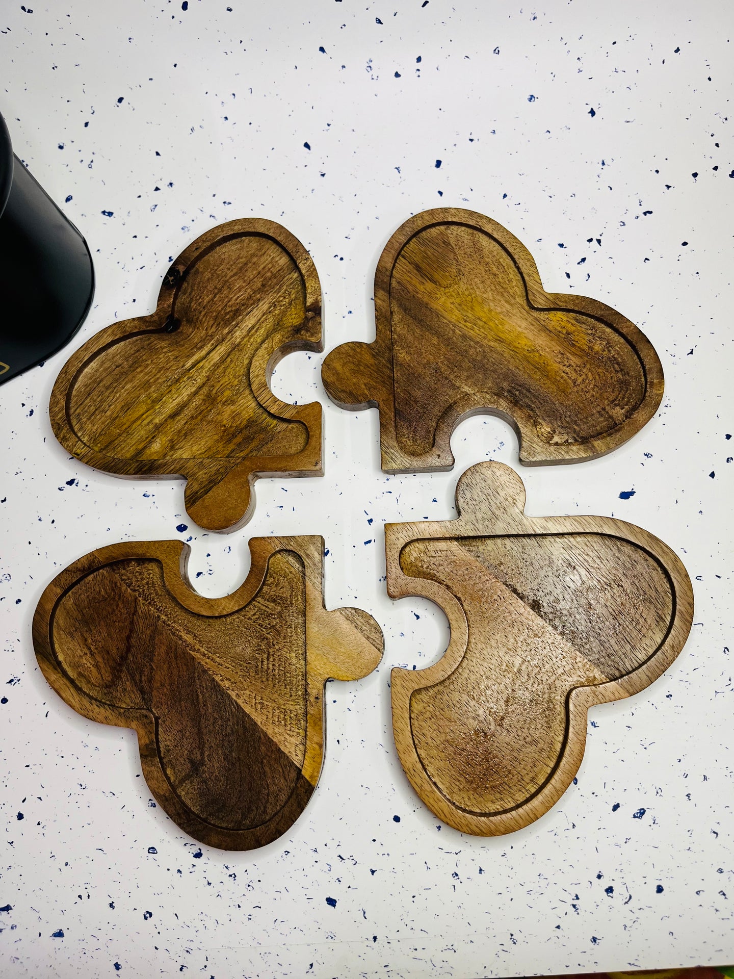 Heart shape serving tray (4 pieces)