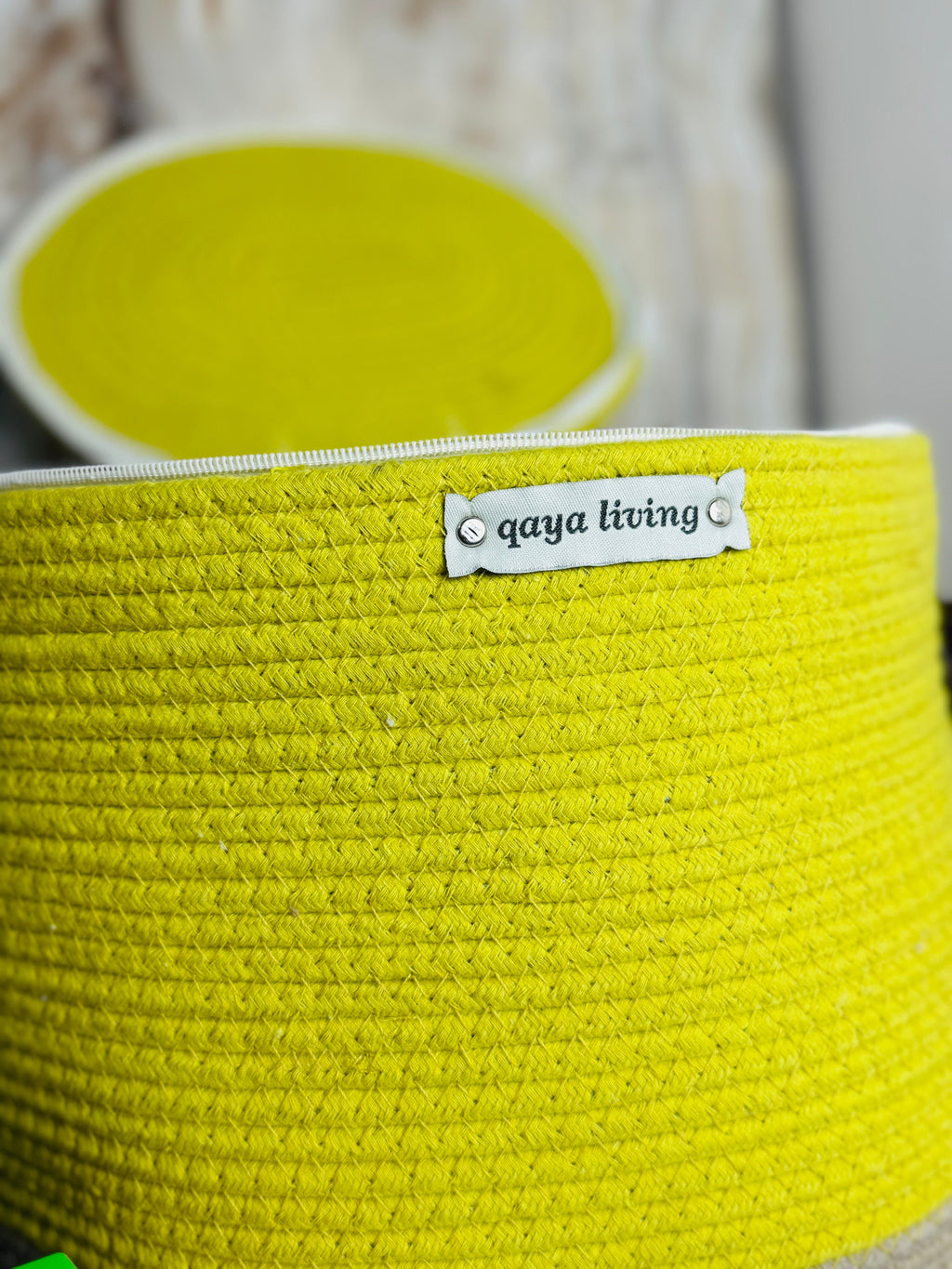 Zipper Basket - lemon yellow