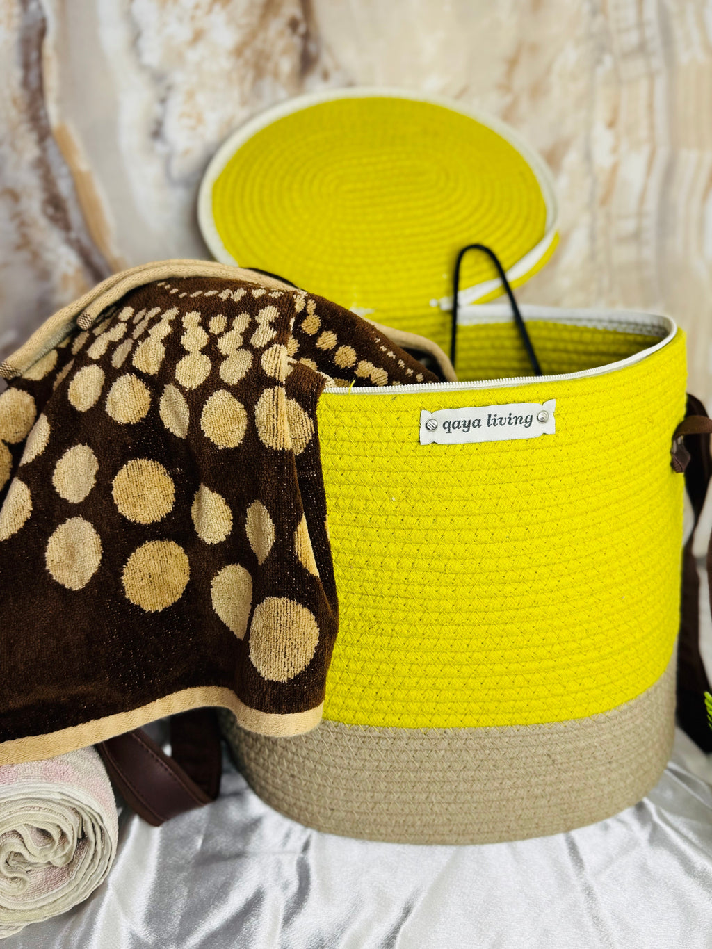 Zipper Basket - lemon yellow