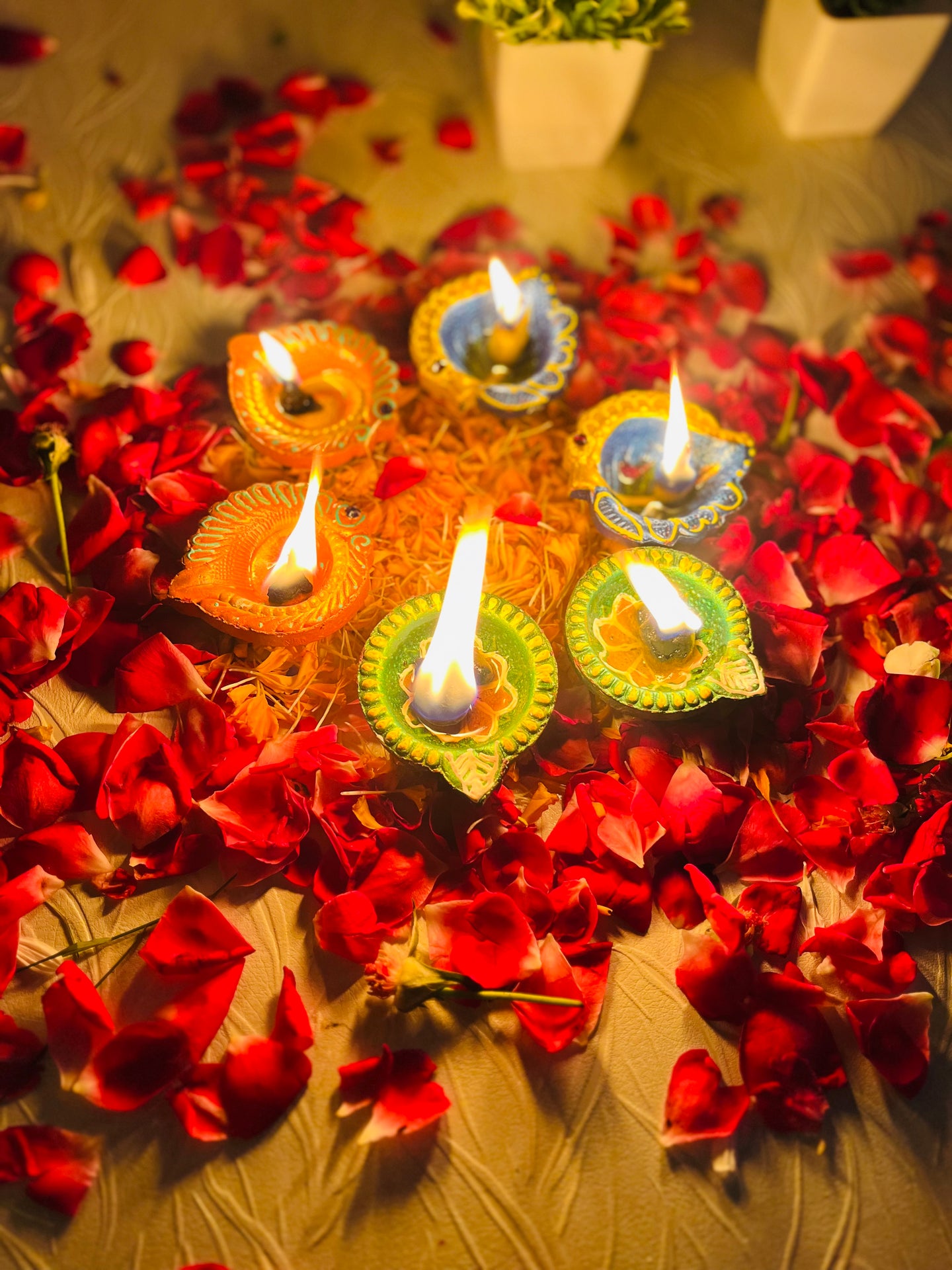 Handcrafted Diwali Diyas - Pack of 12 (6 pcs free) Total- 18pcs