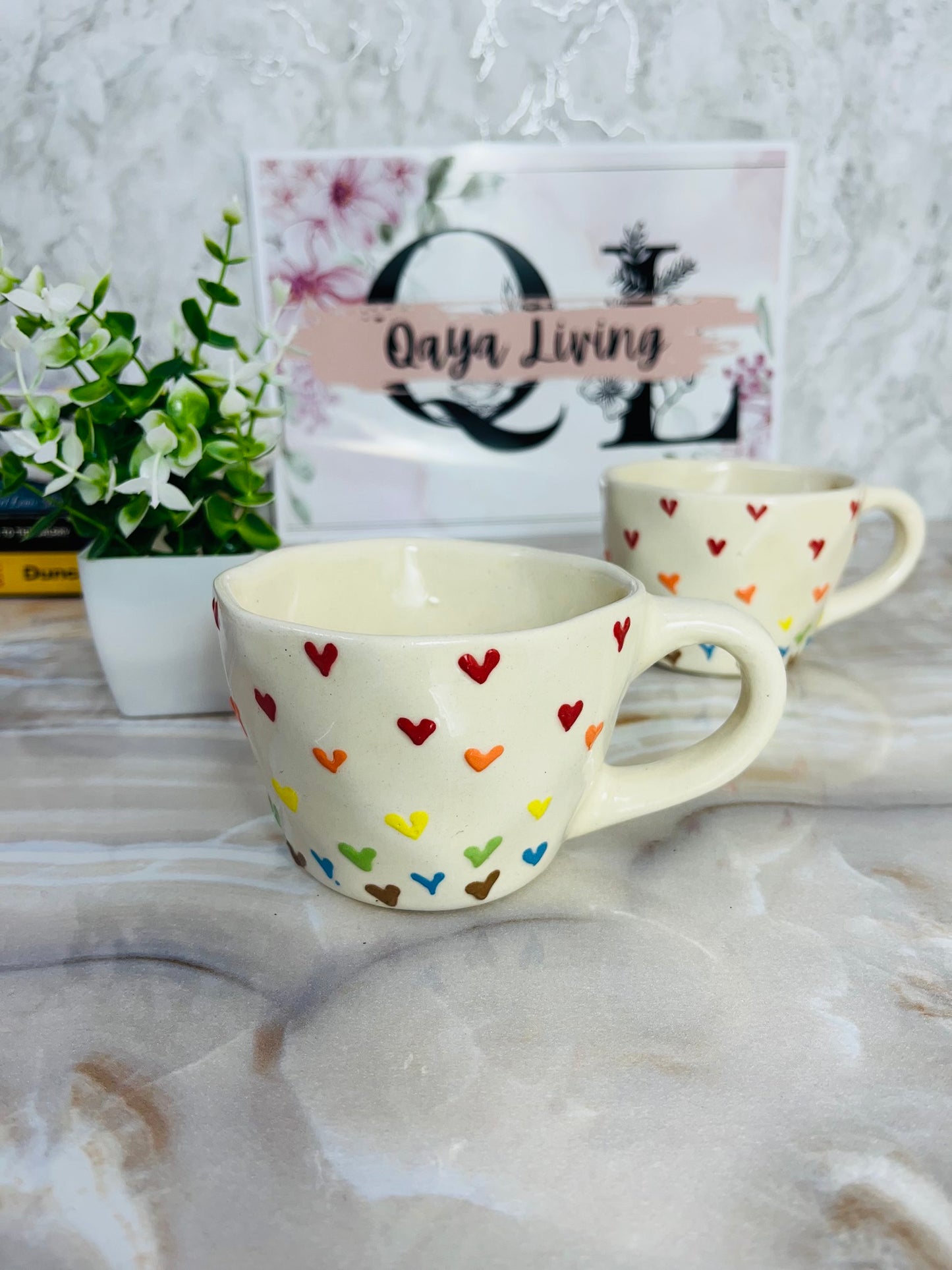 Heart Design Tea and Coffee Cup