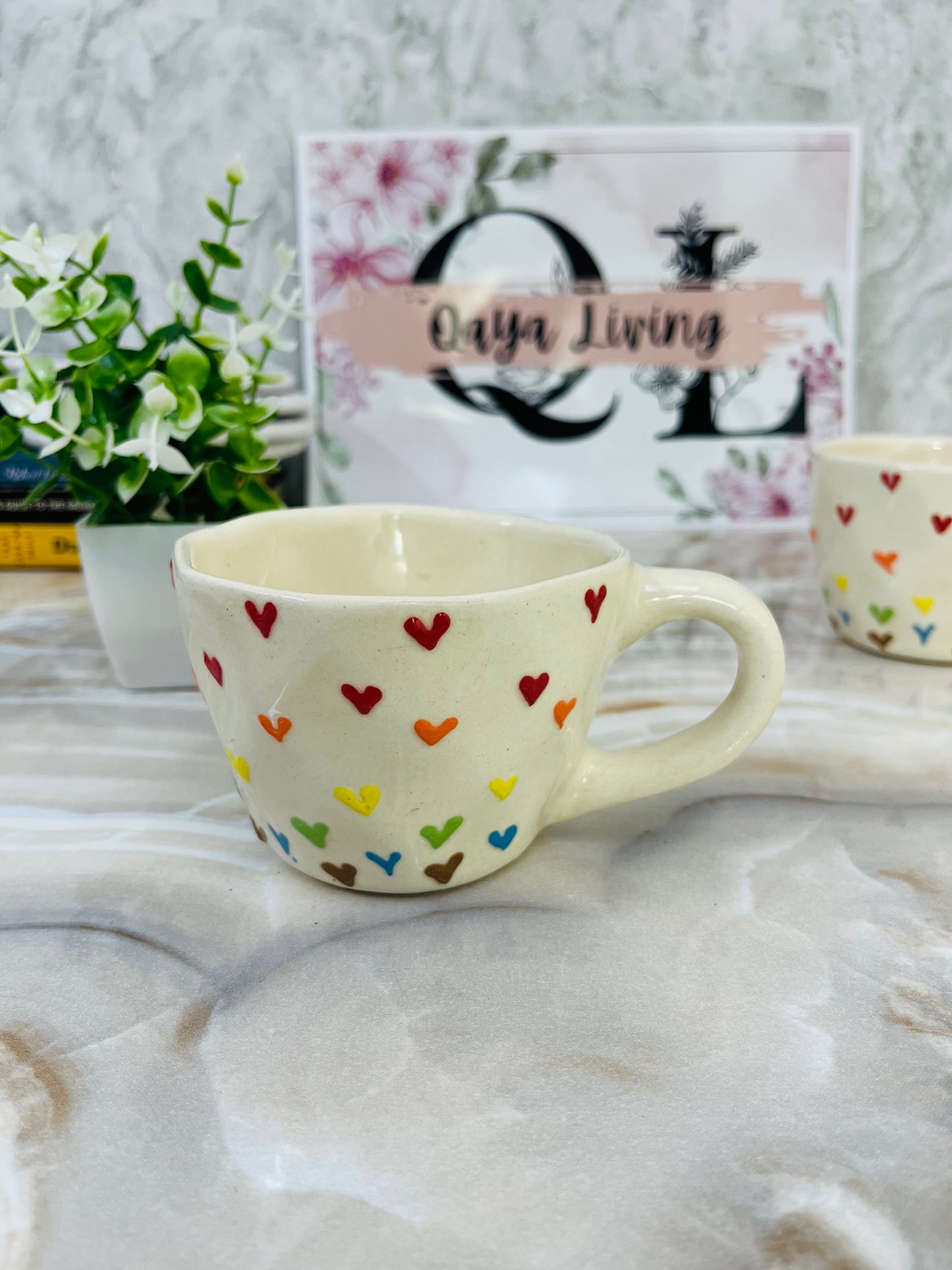 Heart Design Tea and Coffee Cup