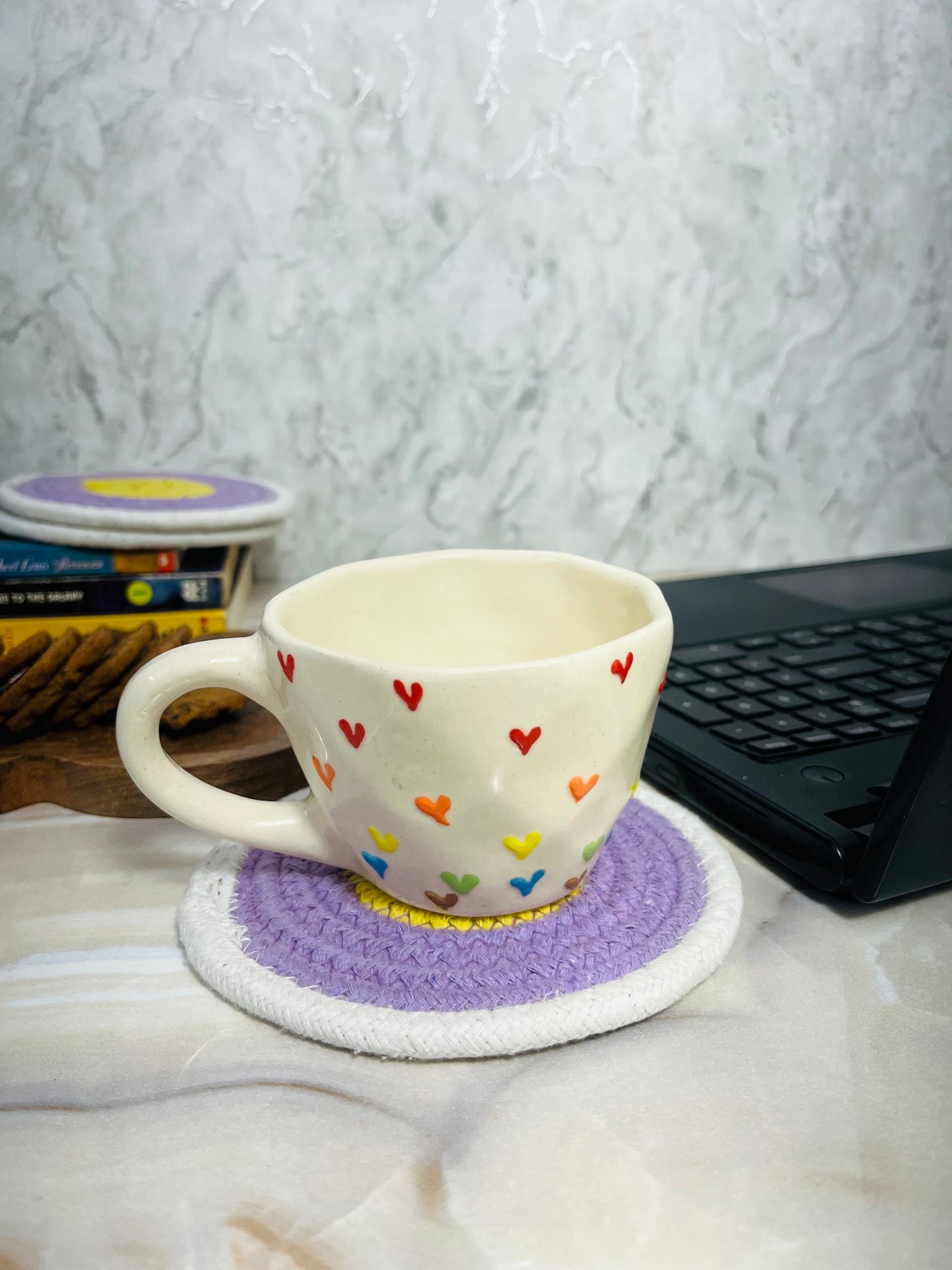 Heart Design Tea and Coffee Cup