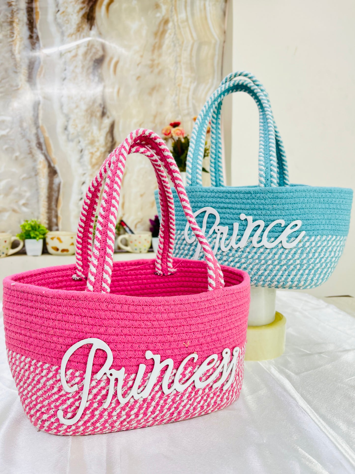 Set of 2 - Princess & Prince Basket