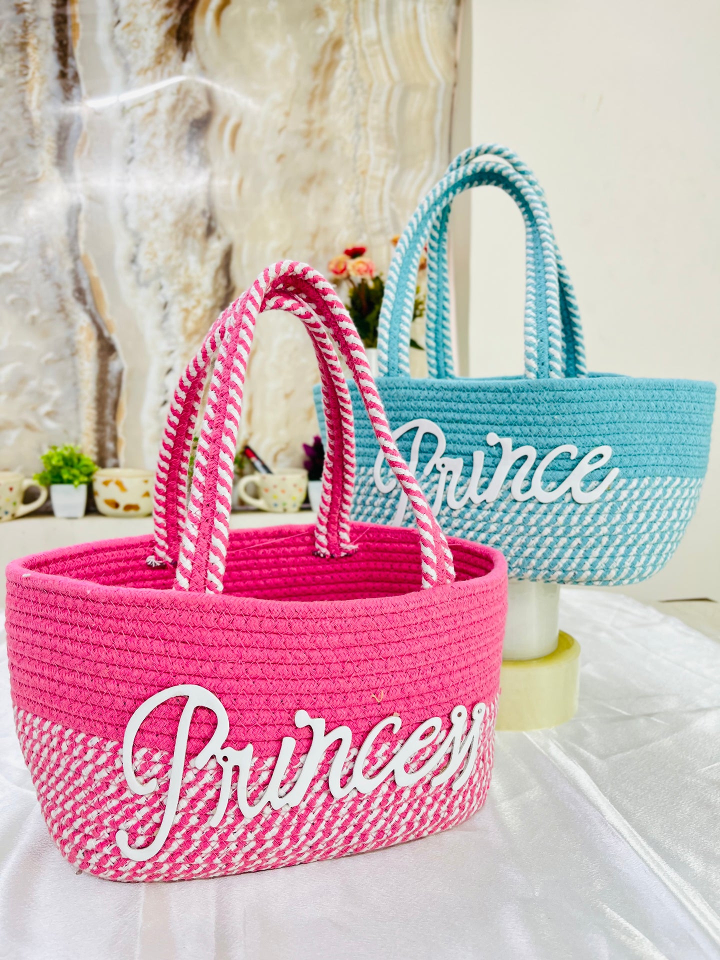 Set of 2 - Princess & Prince Basket