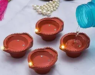 Smokeless Diyas - Pack of 12 (6 pcs free) Total- 18pcs